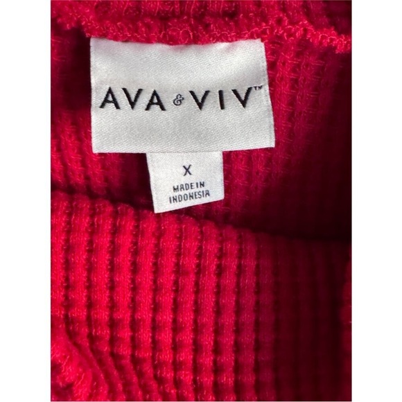 Ava & Viv Red Turtleneck Sweater size X/14-16W - Picture 5 of 10